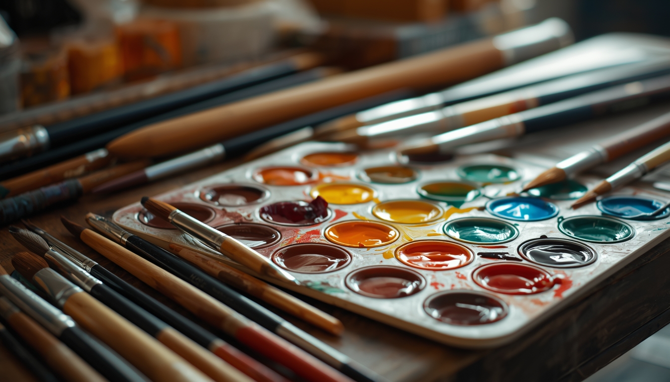 Maalauskurssi siveltimineen ja väreineen